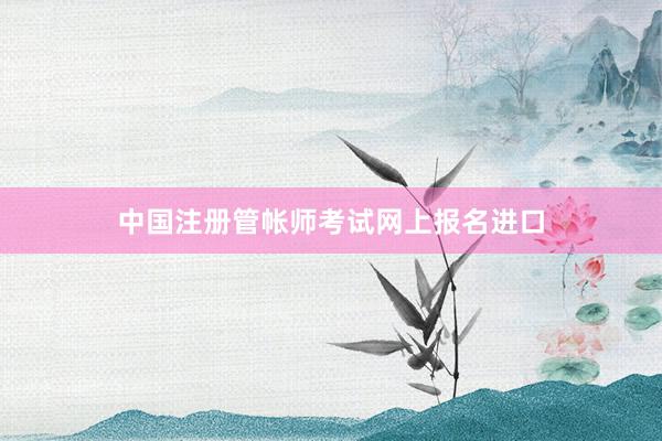 中国注册管帐师考试网上报名进口